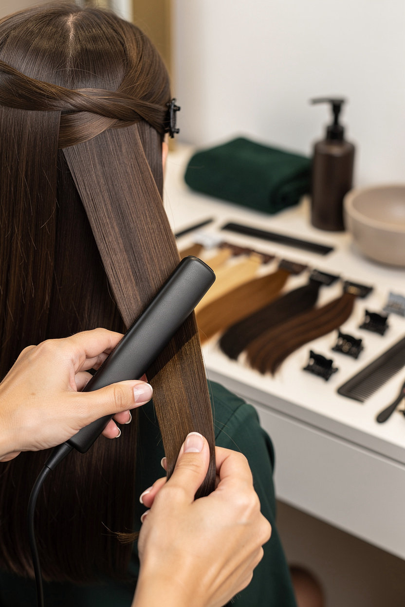 Le Ciel Hair Salon professional hair treatments and extensions showcasing smooth, voluminous results
